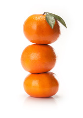 Oranges fruit isolated on white background