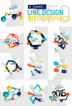 Colorful fresh sticker infographics
