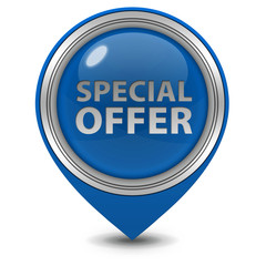 Special offer pointer icon on white background