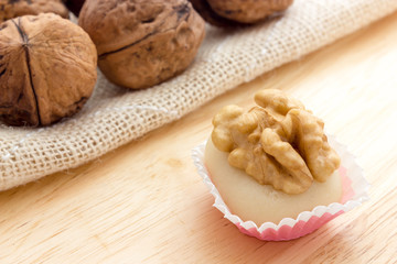 Walnuts with almond paste