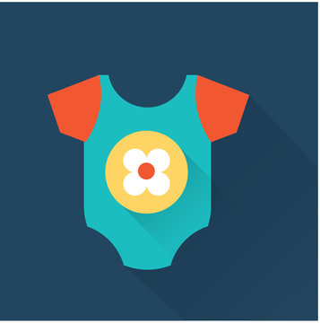 Baby onesie vector flat style