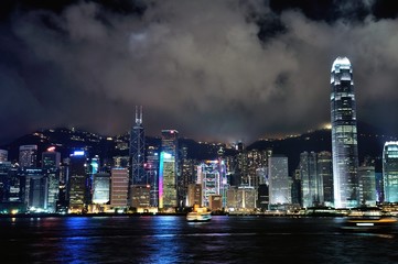 Fototapeta na wymiar The Victoria Harbour in Hong Kong