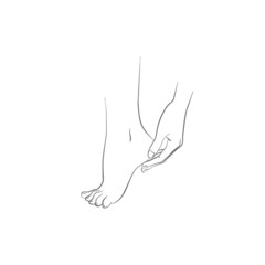 Hand and foot, body care vector illustration
