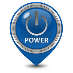 power pointer icon on white background