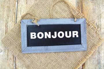 ardoise bonjour © ALF photo