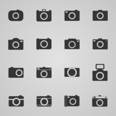 Set of photo icons, vector illustration