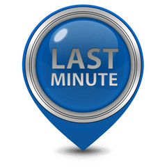 Last minute pointer icon on white background