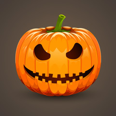 Pumpkin for Halloween on dark background