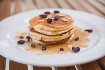 pancakes with honey for breakfast