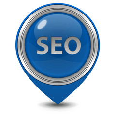 Seo pointer icon on white background