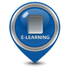 E-learning pointer icon on white background