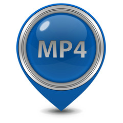 MP4 pointer icon on white background