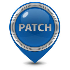 Patch pointer icon on white background