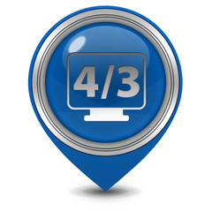 4/3 movie pointer icon on white background