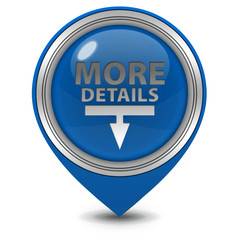 More details pointer icon on white background