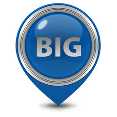 Big pointer icon on white background
