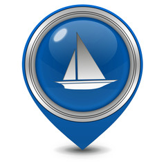 Boat pointer icon on white background