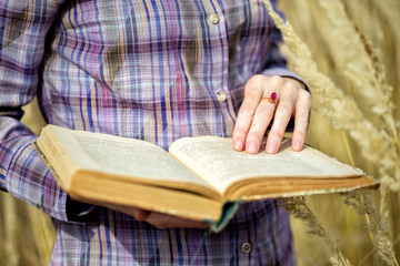 girl with book