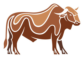 Stylized Cow - Afrikaner Cattle
