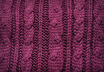 large knitted texture burgundy
