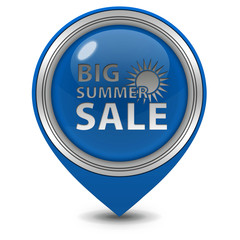 Summer sale pointer icon on white background