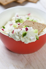 cottage cheese with vegetables