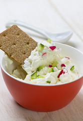 cottage cheese with vegetables
