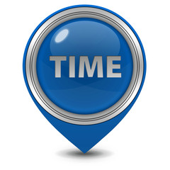 Time pointer icon on white background