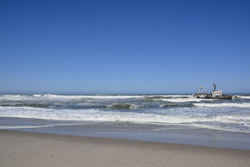 Shipwreck, Skeleton Coast, Namibia, Africa