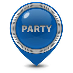 Party pointer icon on white background