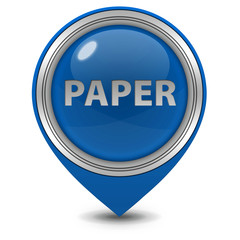 Paper pointer icon on white background
