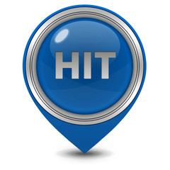 Hit pointer icon on white background