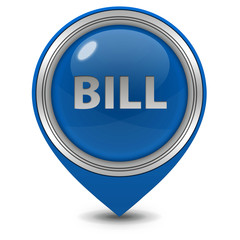 Bill pointer icon on white background