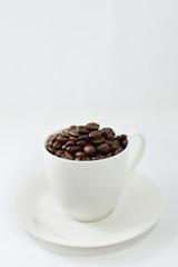 Cup of coffee beans