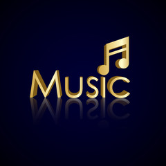 Music - Isolated On Blue Background - Vector Illustration, Graphic Design, Editable For Your Design