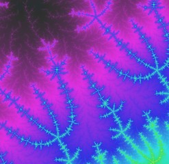 Decorative fractal background in a purple colors
