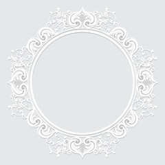 carved vintage frame made of paper for picture or photo