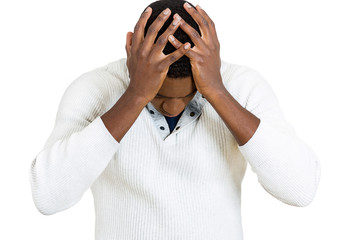 sad depressed alone disappointed gloomy young man
