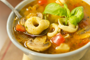 Mushroom Tortellini Soup