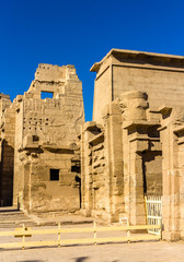The mortuary Temple of Ramses III near Luxor in Egypt
