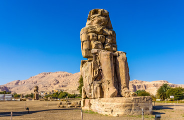 The North Colossus of Memnon near Luxor - Egypt