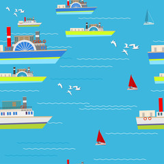 Marine seamless pattern