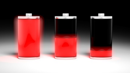 Collection of battery charge level indicators