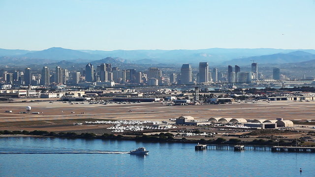 San Diego city center with Coronado in the foreground