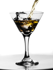 Bottle and wine glass