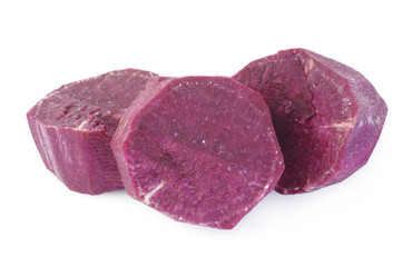 Obraz premium sweet potatoes on white background