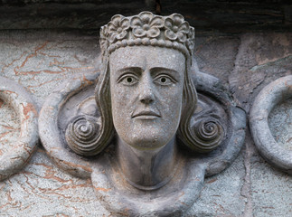 Head sculpture at Stavanger cathedral