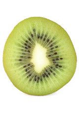 Fototapeta na wymiar Kiwi fruit slices on white