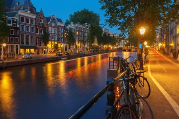 Foto op Plexiglas Kanaal Amsterdamse grachten.