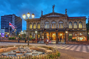 National Theatre of Costa Rica in San Jose - obrazy, fototapety, plakaty